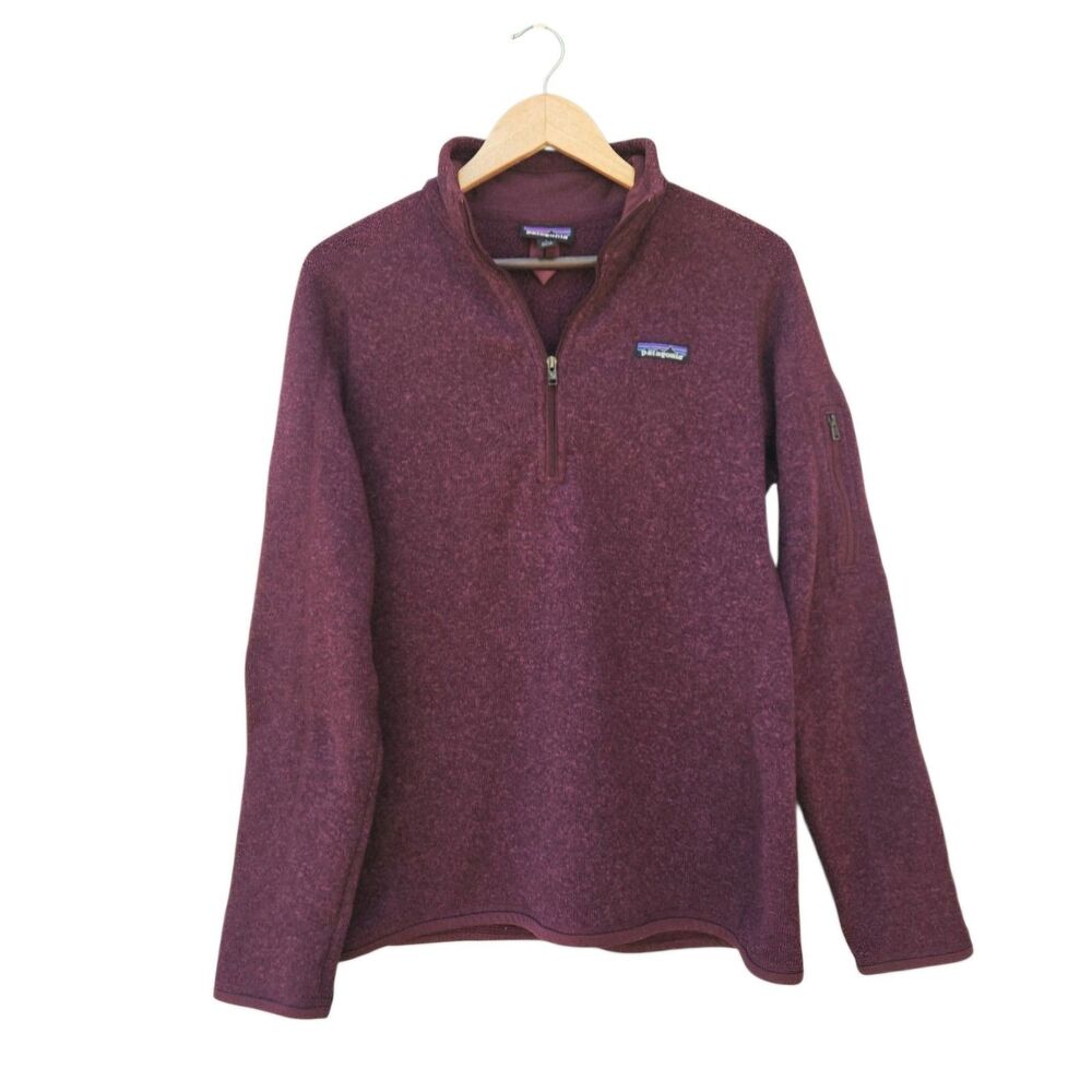 Patagonia Better Sweater L Women's Fleece Quarter Zip Maroon Outdoor Hiking